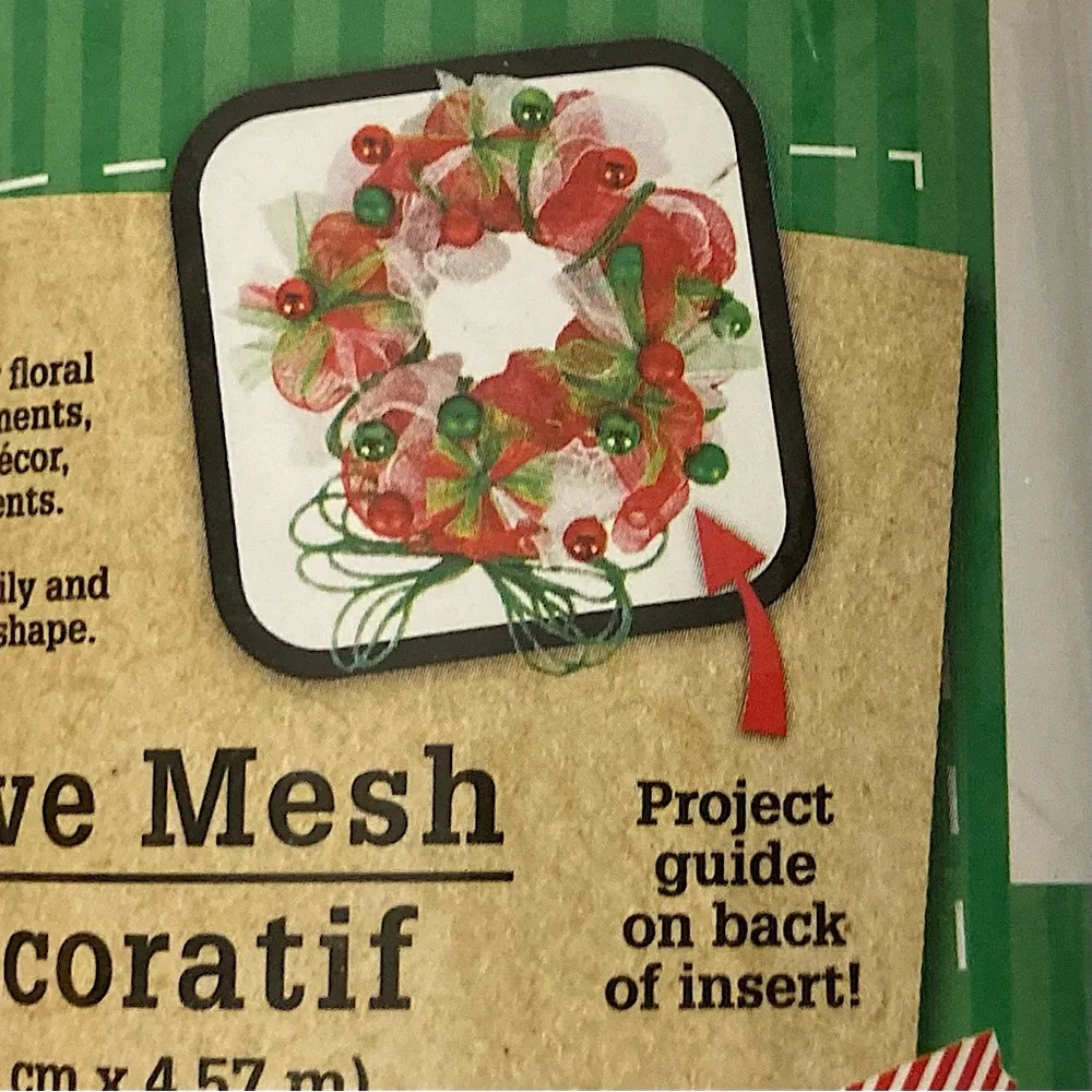 ⭐️ Crafter’s Square Red Shiny Decorative Mesh 6” x 180”